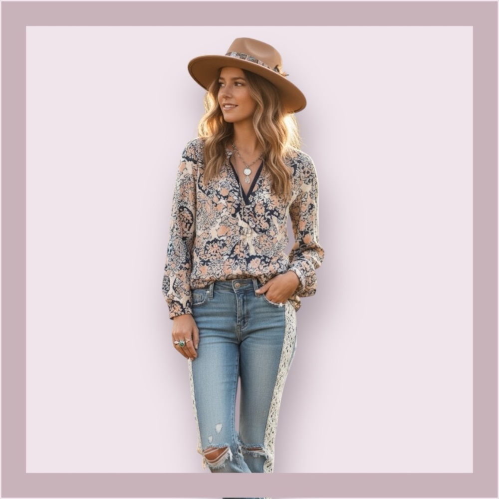 Coster Copenhagen V-Neck Tie Dye Blouse